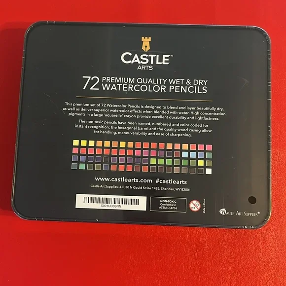 Castle Art Supplies Watercolor Pencils Set | 72 Vibrant Color - Picture 2 of 2